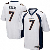 Nike Men & Women & Youth Broncos #7 John Elway White Team Color Game Jersey,baseball caps,new era cap wholesale,wholesale hats
